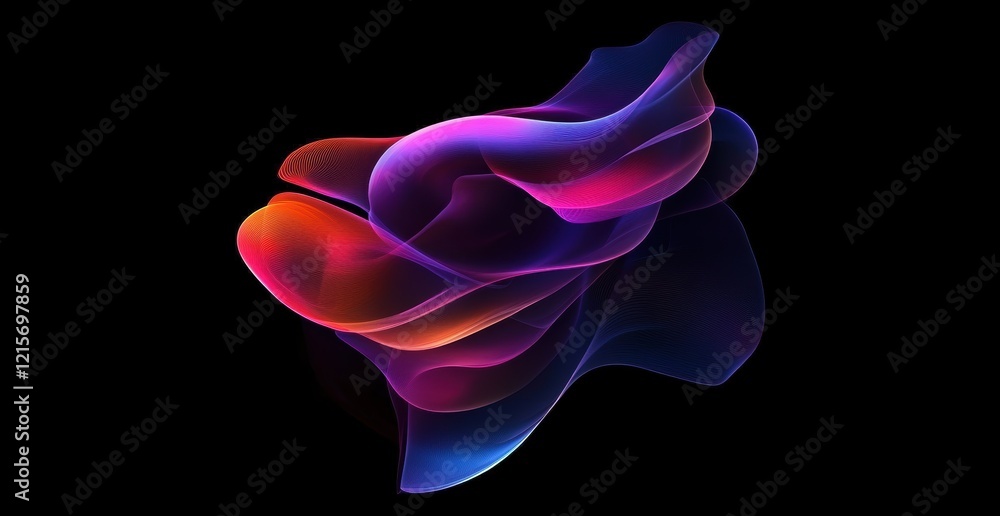 Abstract liquid shapes, colorful gradients, dark background, simple composition Abstract liquid shapes, colorful gradients, dark background, simple composition