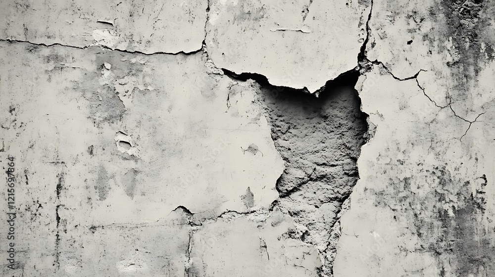 Obraz premium Cracked Weathered Wall Surface Texture Background