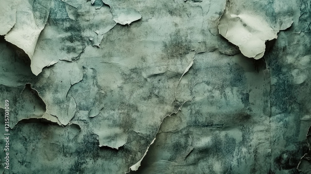 Obraz premium Textured background of peeling paint on an old wall with faded colors and imperfections providing ample copy space for design projects.