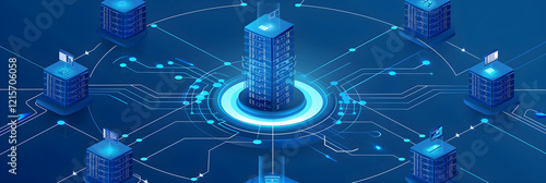 Schematic Illustration of Nginx Load Balancing and Network Traffic Distribution