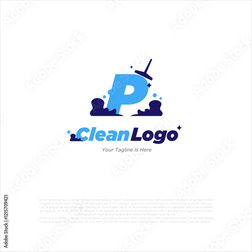 Vector a bubble foam icon and Letter P logo inspiration