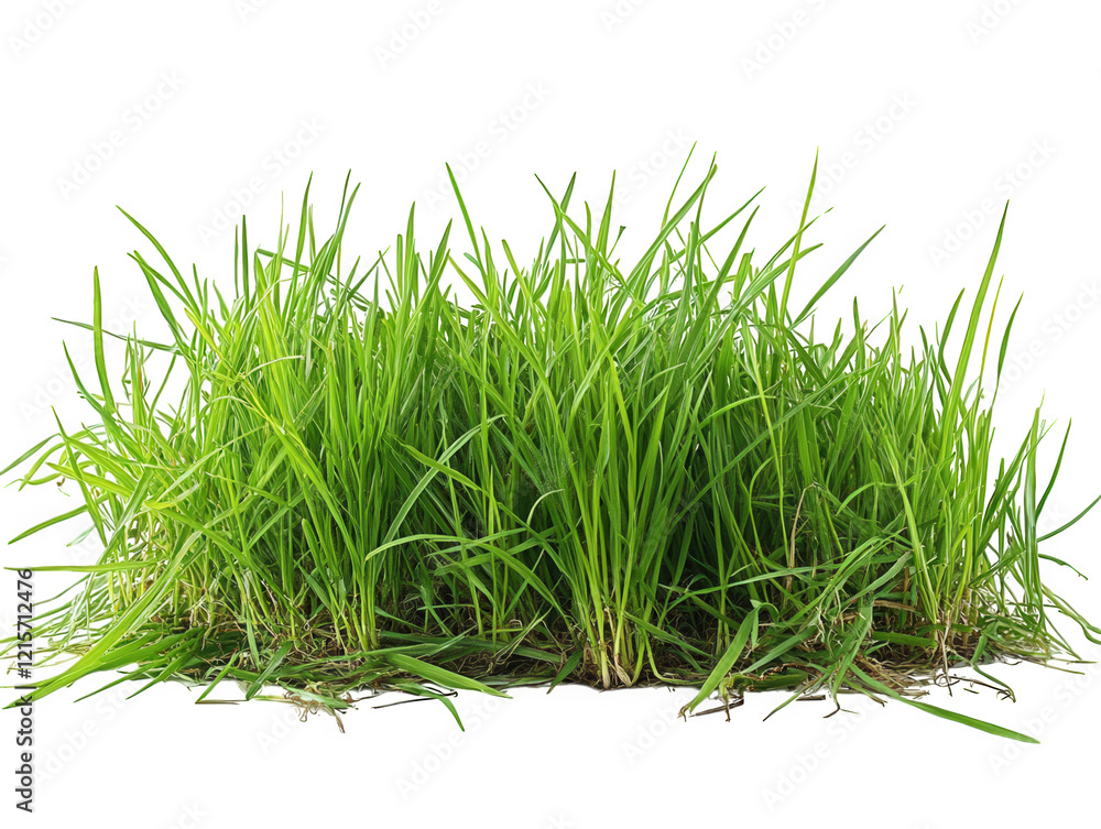 dense patch of vibrant green grass. showcasing its lush texture and natural appearance against a white background. emphasizing its freshness and vitality this visual can be used in contexts related to dense patch of vibrant green grass. showcasing its lush texture and natural appearance against a white background. emphasizing its freshness and vitality this visual can be used in contexts related to