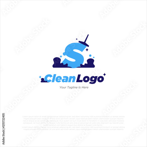 Vector a bubble foam icon and Letter S logo inspiration