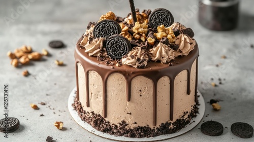 Delicious Chocolate Cake with Walnuts and Oreos