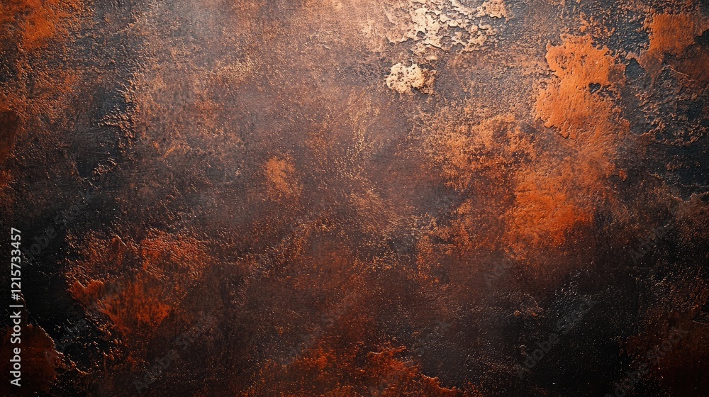 Copper Metal Texture Background in Dark Tones with Grunge Effect Ideal for Design Projects Offering Rich, Deep Hue and Unique Aesthetic