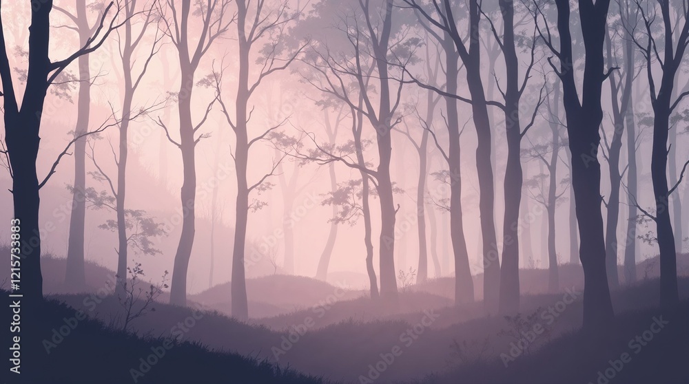 Obraz premium foggy forest