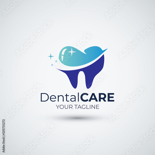 Dental care and dentistry logo design template new