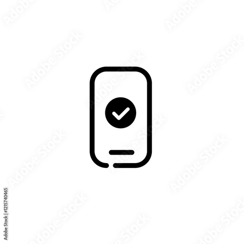 Checklist widget symbol icon, sign and symbol icon. Minimalist vector line art, mobile apps icon