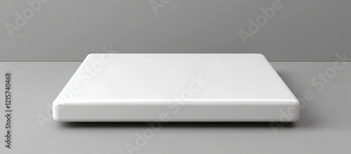 Wallpaper Mural Minimalistic White Square Podium for Product Showcase with Clear Copyspace for Branding and Advertising Messages Torontodigital.ca