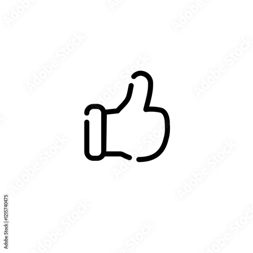Like widget symbol icon, sign and symbol icon. Minimalist vector line art, mobile apps icon