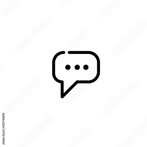 Messenger apps widget symbol icon, sign and symbol icon. Minimalist vector line art, mobile apps icon
