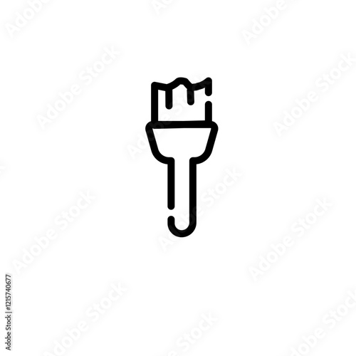 Brush widget symbol icon, sign and symbol icon. Minimalist vector line art, mobile apps icon