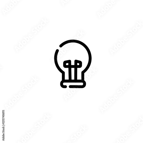 Bulb widget symbol icon, sign and symbol icon. Minimalist vector line art, mobile apps icon