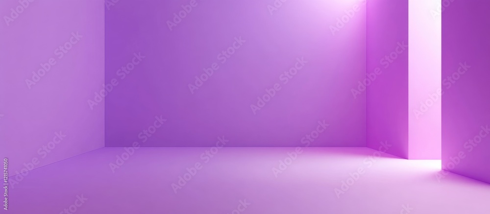 Neon Purple Abstract Studio Background with Empty Copyspace for Creative Text and Design Elements