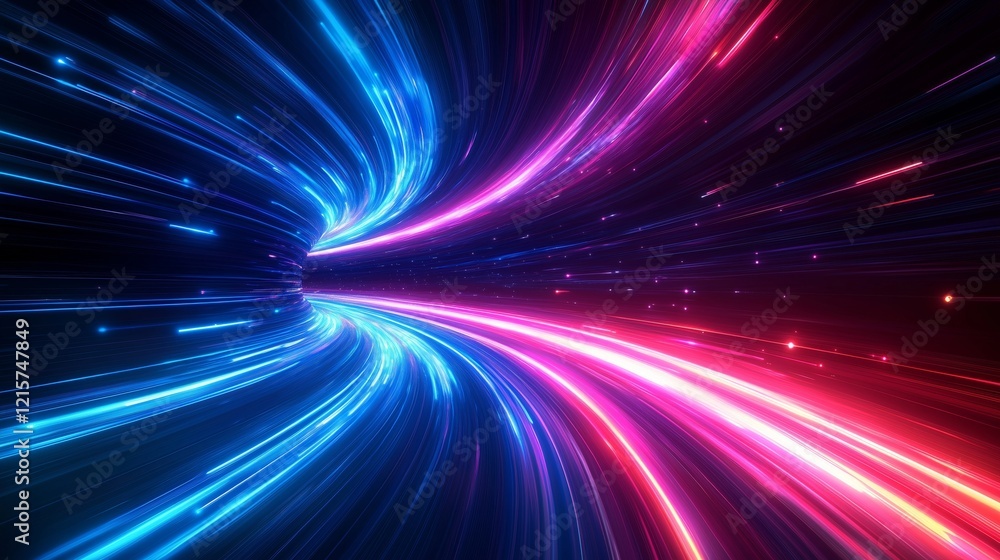 Vivid Light Trails in a Dynamic Motion Background Scene Vivid Light Trails in a Dynamic Motion Background Scene