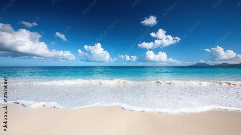 Tropical Beach Paradise: Serenity Under a Blue Sky Tropical Beach Paradise: Serenity Under a Blue Sky