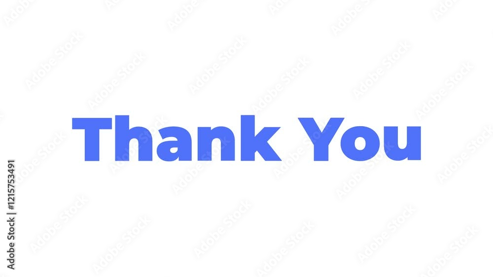 Thank You Text Animation Bouncing With Echo Effect Isolated On White Background Thank You Text Animation Bouncing With Echo Effect Isolated On White Background