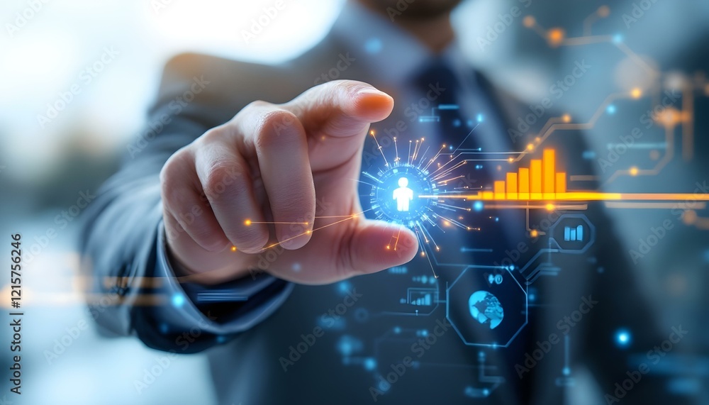 Fototapeta premium The Human Touch in Digital Transformation