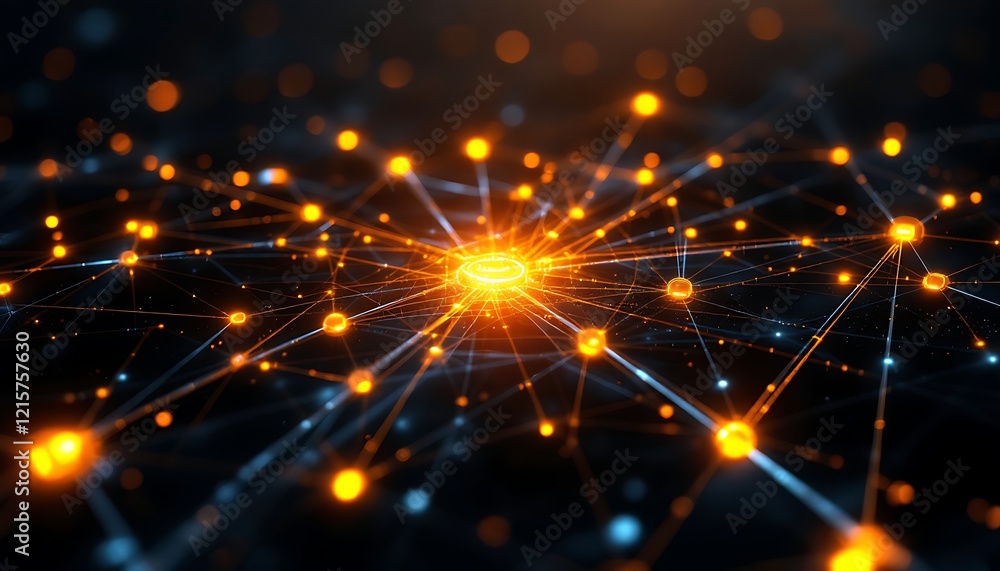 Fototapeta premium Stunning Network Connection Abstract Art Image