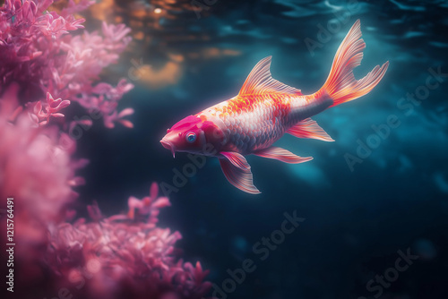 Millenium Aquarium Aero Art Texture, Koi Fish