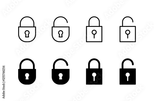 Lock icon vector isolated on white background. Encryption icon. Security symbol. Secure. Private