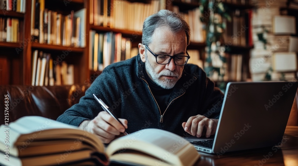 An author writing in a cozy café, surrounded by books and a laptop, capturing the creative process, candid lifestyle photography with warm tones An author writing in a cozy café, surrounded by books and a laptop, capturing the creative process, candid lifestyle photography with warm tones