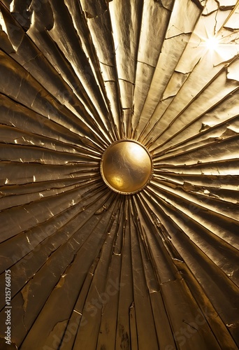 Gilded Radial Design with Central Orb photo