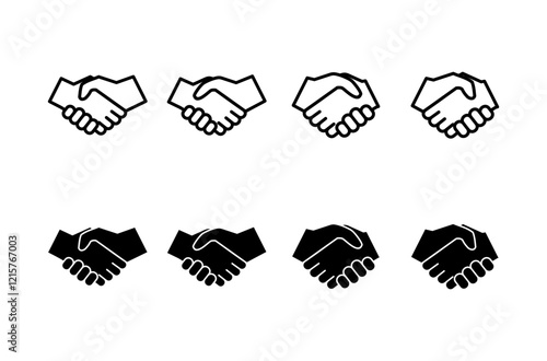 Business handshake icon vector isolated on white background. Handshake icon vector. contract agreement. Trust icon vector. Deal. Done. partnership icon