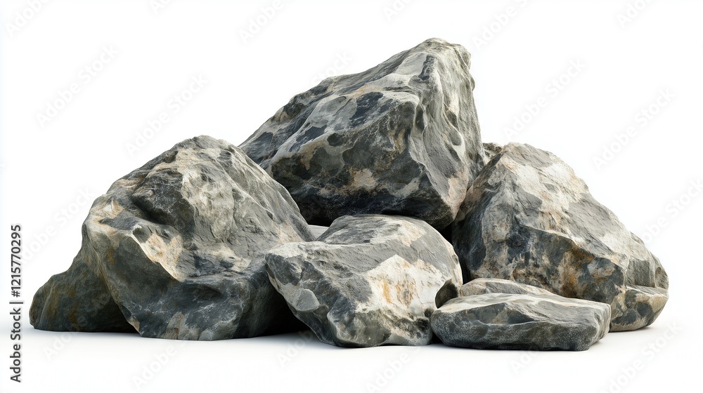 rocks that may be found in the natural world ,Full depth of field, isolated on white background rocks that may be found in the natural world ,Full depth of field, isolated on white background
