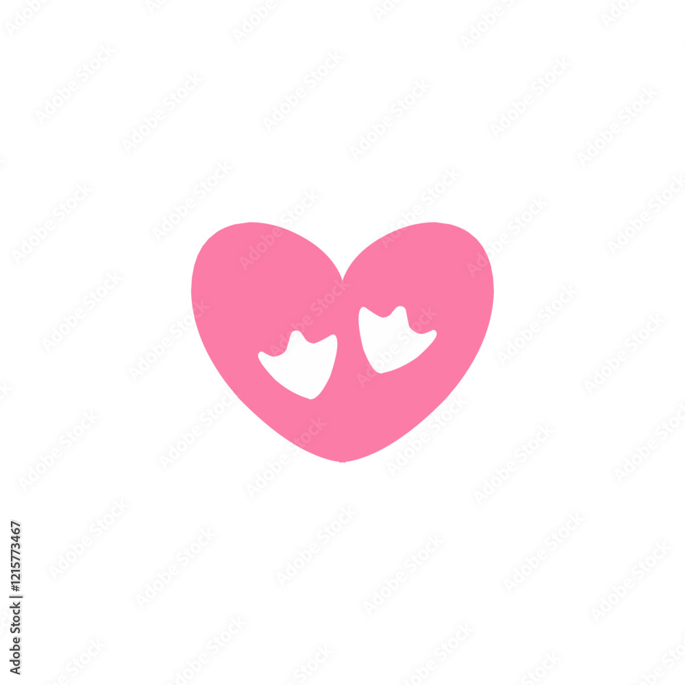 heart animal footprint symbol heart animal footprint symbol
