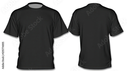 Wallpaper Mural Black Mens T Shirts Mockups for Design Presentation Generative AI Torontodigital.ca