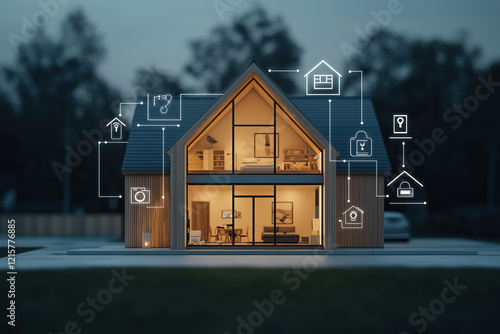 Modern smart home with innovative technology and automation features