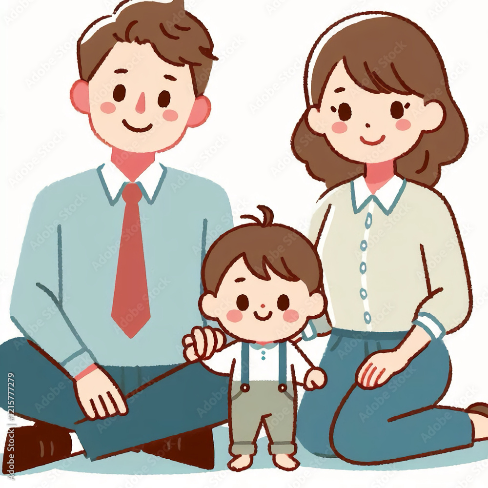 親子のイラスト素材 親子のイラスト素材