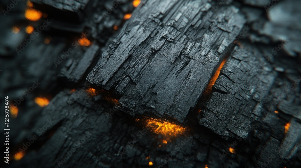 Glowing Embers Close-up Dark Charcoal Texture, Fire Background Glowing Embers Close-up Dark Charcoal Texture, Fire Background