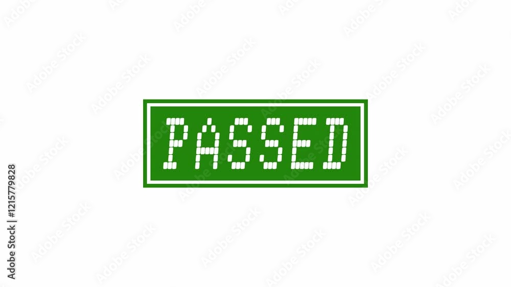 Animation of green stamp of Animation of green stamp of