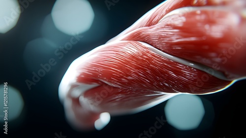 Close-up of Flexing Bicep Muscle photo