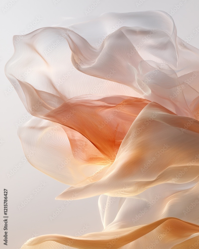 Obraz premium Surreal artistic dreamlike abstraction ethereal textures and patterns soft lighting minimalist environment