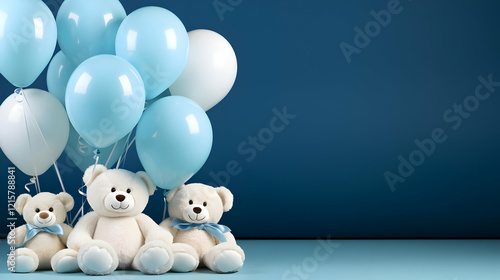 Baby Teddy Bears with Blue ...
