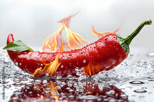 Red Chili Pepper Splashing ...