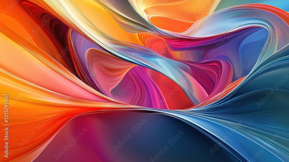 Naklejka premium Abstract Colorful Swirls: A Symphony of Hues and Forms