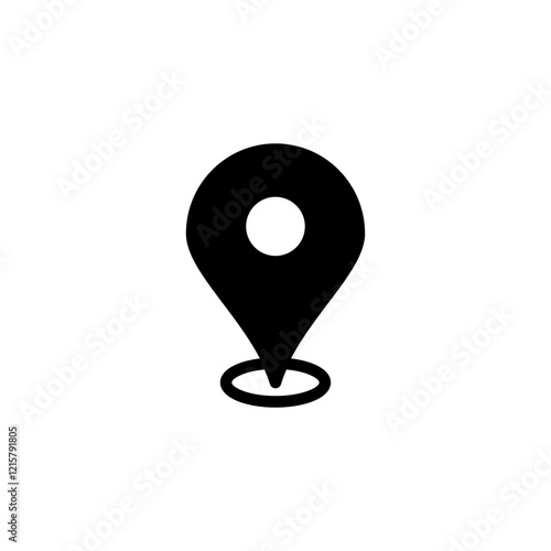 Pin icon logo design. Location sign and symbol. destination icon. map pin