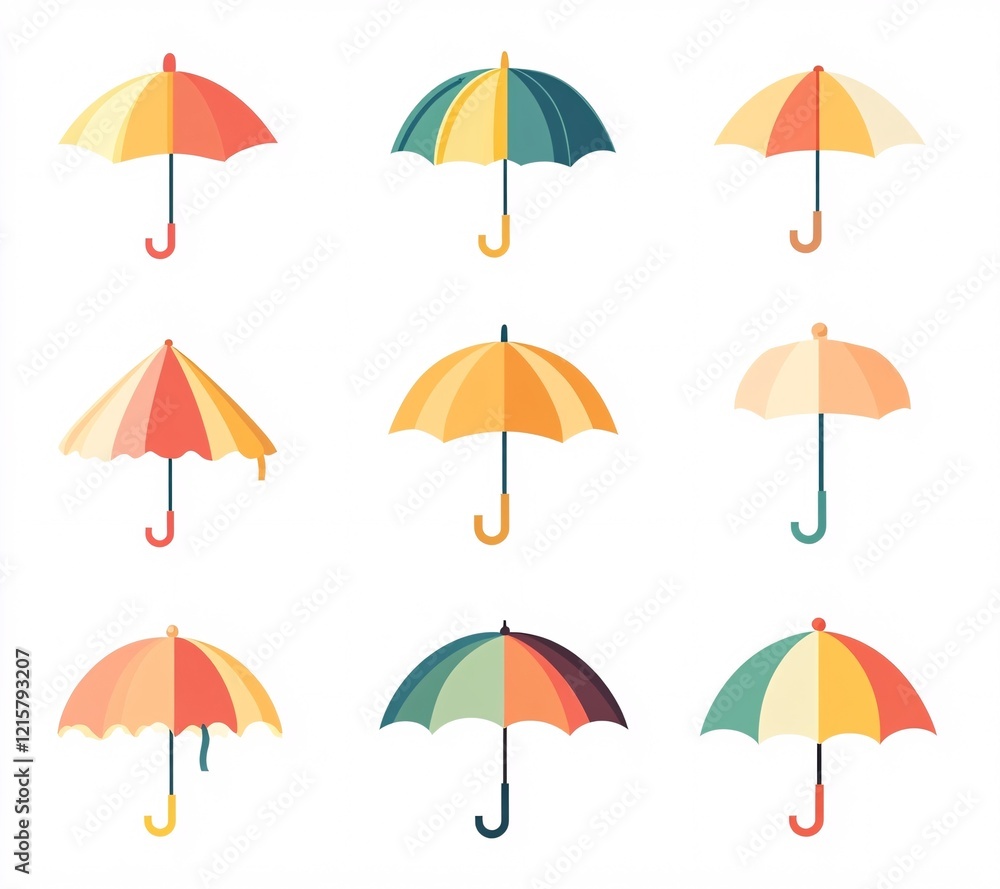 Obraz premium set of umbrella