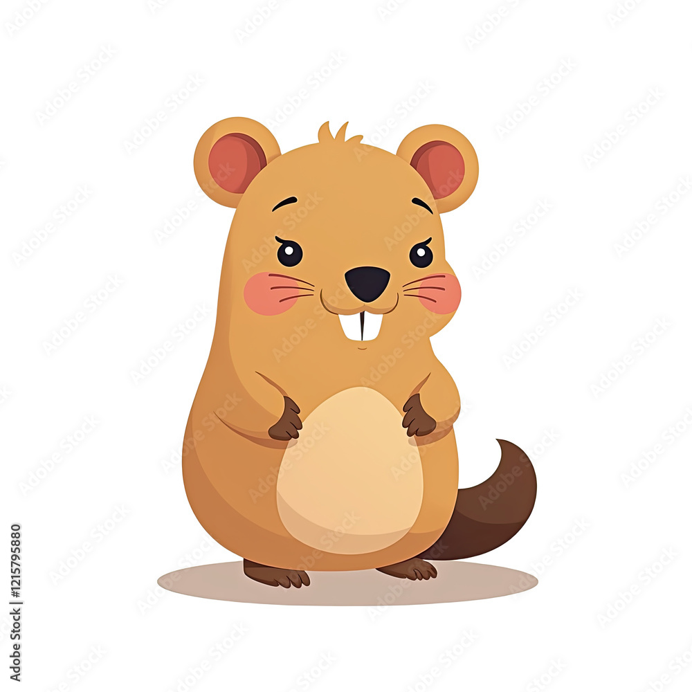Cute Cartoon Marmot Illustration - Cute animal illustrations Cute Cartoon Marmot Illustration - Cute animal illustrations