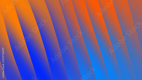 Abstract striped pattern design with Blue and Orange Gradient lines