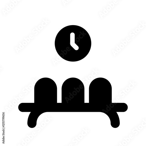 waiting chair glyph