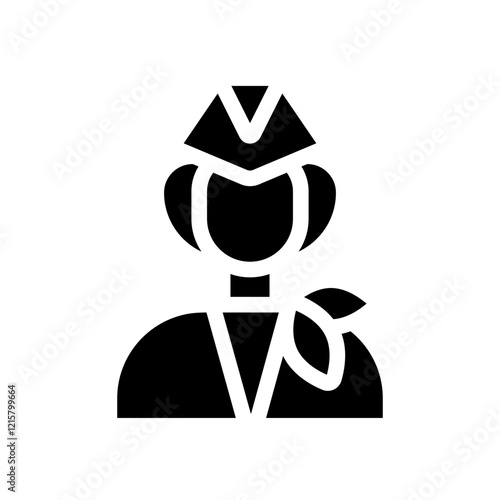 women air hostess glyph