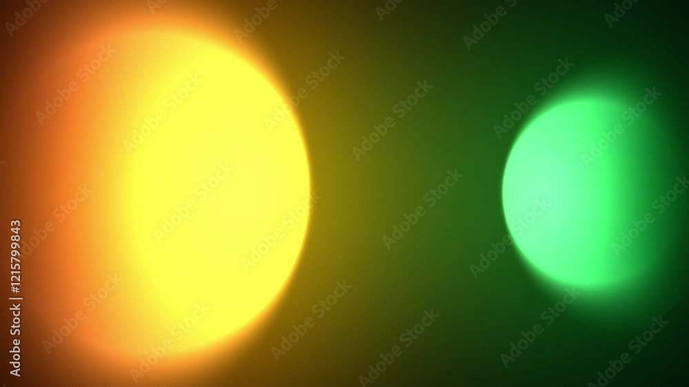 Glowing abstract yellow and green spheres in motion, radiating calm and futuristic energy. Perfect for tech, innovation, or modern creative projects.