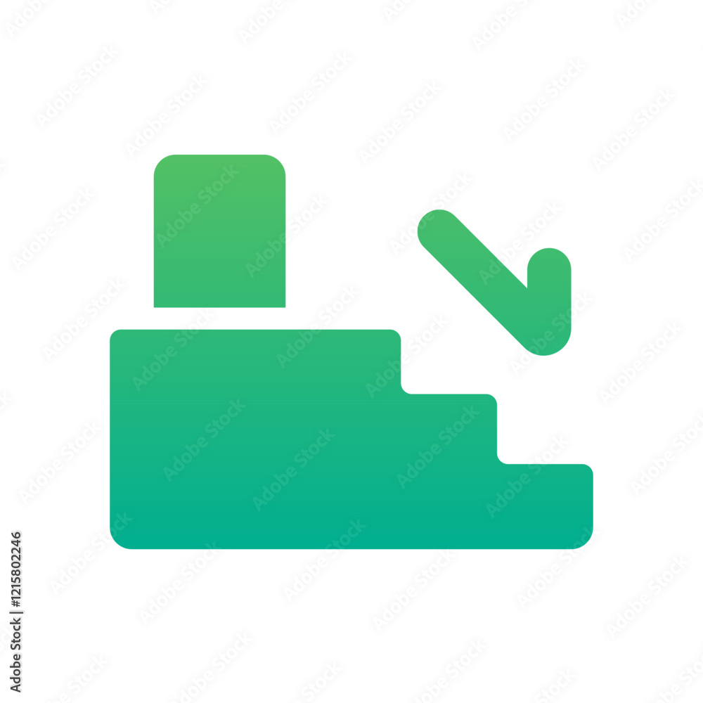 Obraz premium stairs down gradient