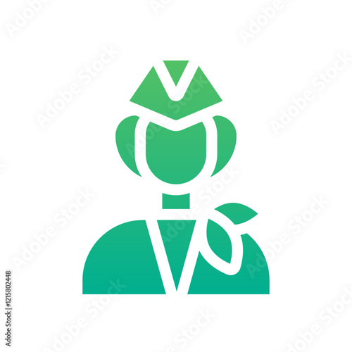 women air hostess gradient