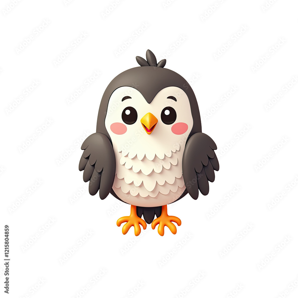 Cute 3D Cartoon Penguin Illustration - 3D Illustrations Cute 3D Cartoon Penguin Illustration - 3D Illustrations